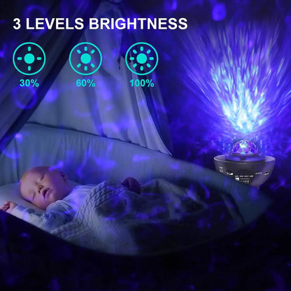 Colorful Starry Projector Galaxy Night Light Child Bluetooth USB Music Player Star NightLight Romantic Projector Night Lamp Gift